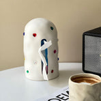 Tissue Box Holder Square Ceramics Tissue Box Cover Box Organizer Office Desk Accessories Home Decor Aesthetic