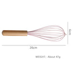 Wooden Handle Manual Kitchen Whisks for Cooking, Classic Balloon Egg Beater Whisks, Suitable for Blending,