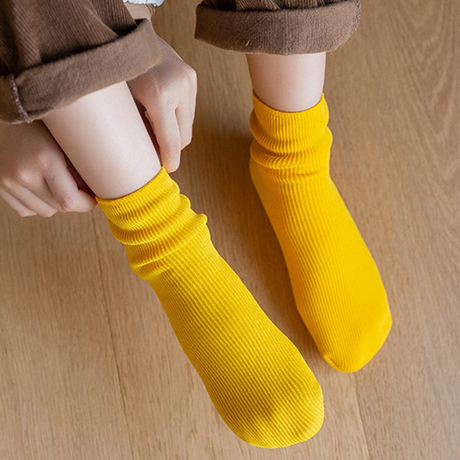 Kid Socks 2 Pair Trendy Keep Warm Winter Plus Cotton Blend Floor Socks Snow socks,and winter thickened tube, cashmere socks