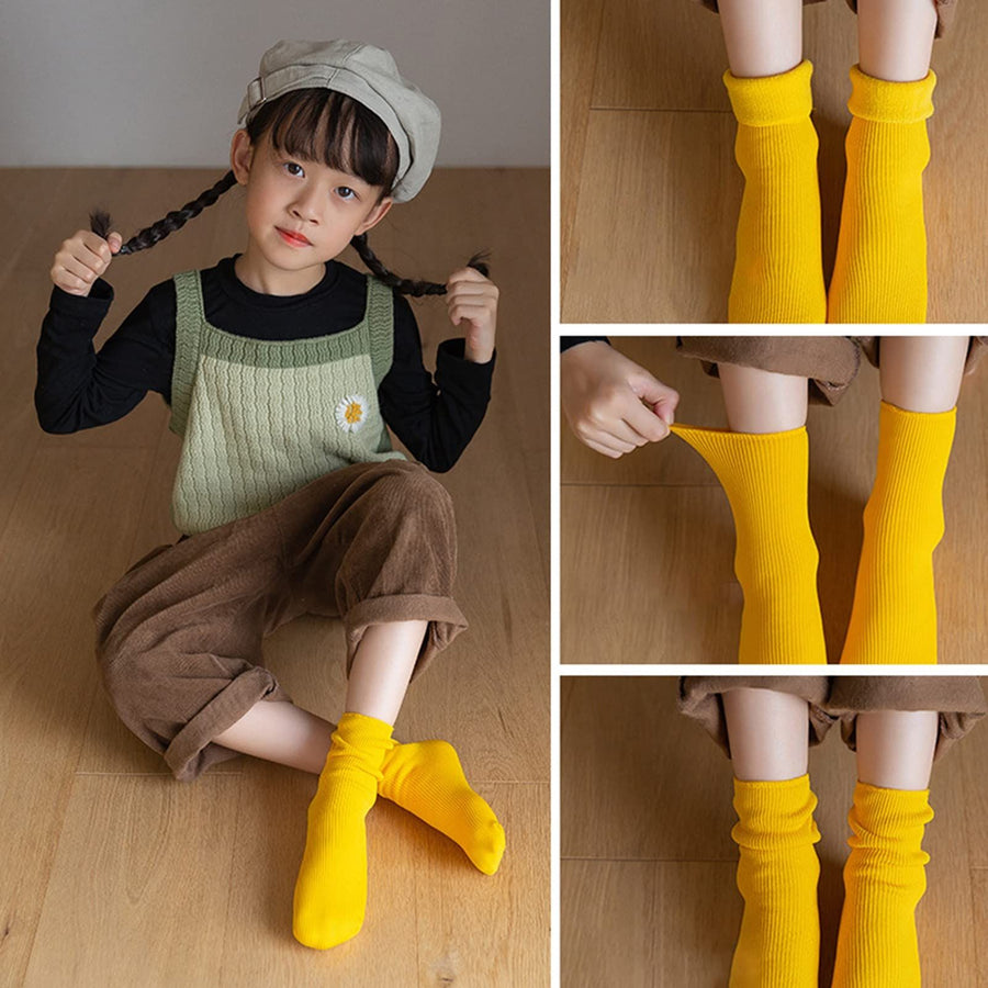 Kid Socks 2 Pair Trendy Keep Warm Winter Plus Cotton Blend Floor Socks Snow socks,and winter thickened tube, cashmere socks