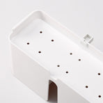 Wall Mounted Storage Organizer, Adhesive Self-Draining Shower Caddy, Plastic Shelf with 3 Compartments and Removable Drain Tray