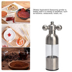Stainless Steel Pepper Grinder, Manual Rotation Ceramic Grinding Core Salt Mill, Modern Pepper Mill for Home Hotel Restaurant