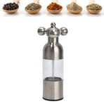 Stainless Steel Pepper Grinder, Manual Rotation Ceramic Grinding Core Salt Mill, Modern Pepper Mill for Home Hotel Restaurant