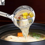 Multi Kitchen Utensil Scoop Soup Ladle Hot Pot Home Double-Use Stainless Steel Creative Multifunction Strainer Spoon Colander