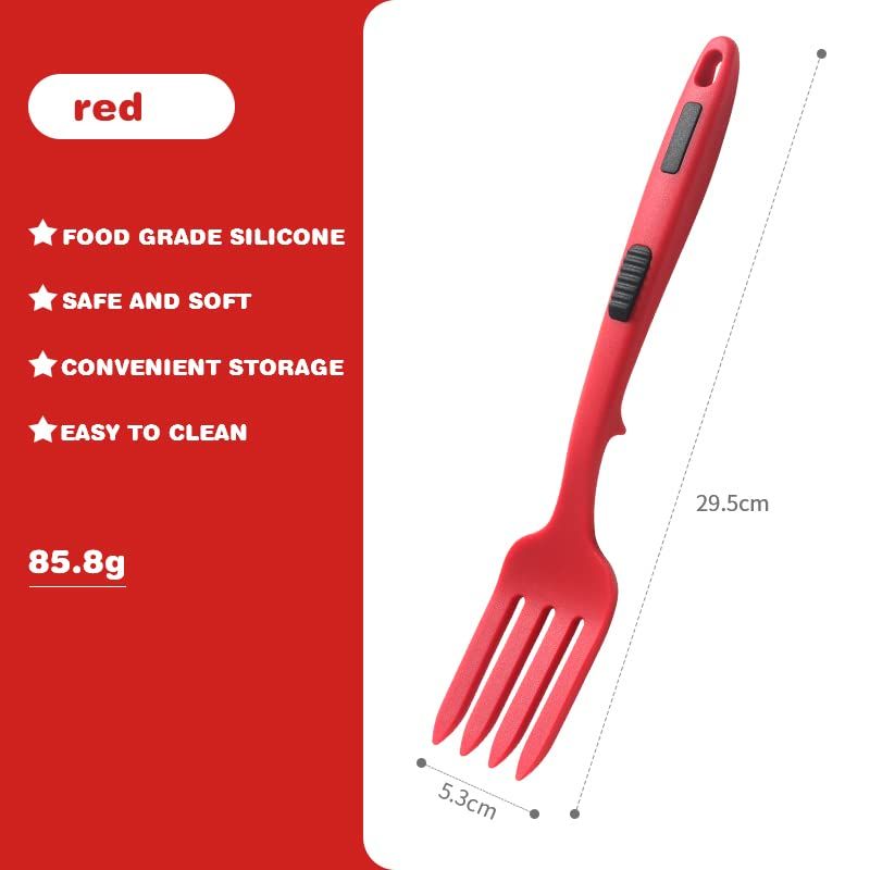 Flatware Forks Cooking Utensils Multi-Function Spaghetti Server Silicone Fork Salad Forks Whisking Serving Party Fruit Dessert