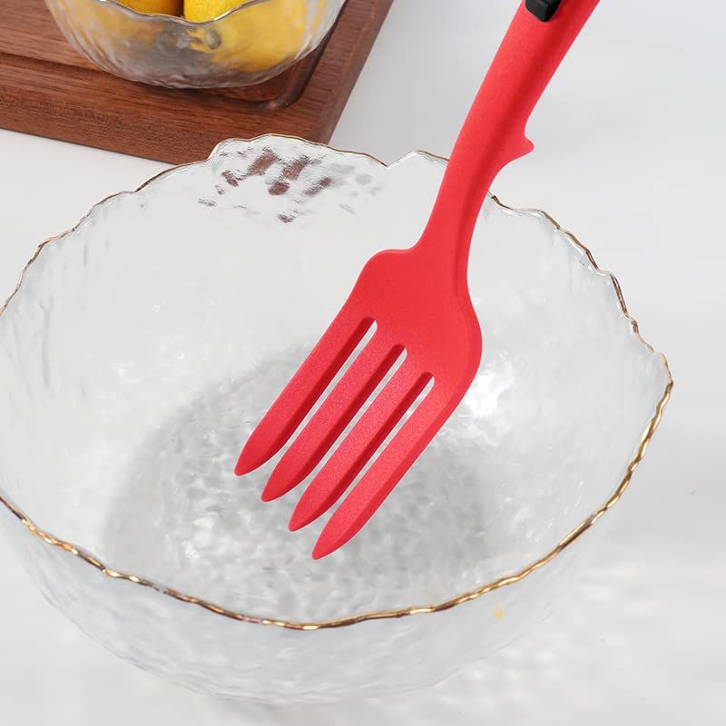 Flatware Forks Cooking Utensils Multi-Function Spaghetti Server Silicone Fork Salad Forks Whisking Serving Party Fruit Dessert