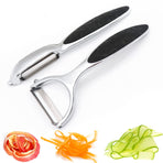 Fruit Potato Carrot Apple Peeler, Good Grip and Durable Y and I Shaped Stainless Steel Peelers, with Ergonomic Non-Slip (2PCS)