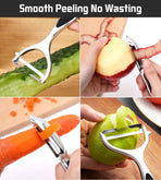Fruit Potato Carrot Apple Peeler, Good Grip and Durable Y and I Shaped Stainless Steel Peelers, with Ergonomic Non-Slip (2PCS)