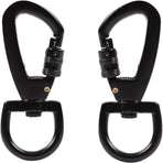 Black Strong Key Chain Buckle Locking Small Carabiners for Camping Fishing Daily Use (Black-2pcs)
Durable Buckle