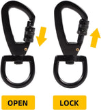 Black Strong Key Chain Buckle Locking Small Carabiners for Camping Fishing Daily Use (Black-2pcs)
Durable Buckle