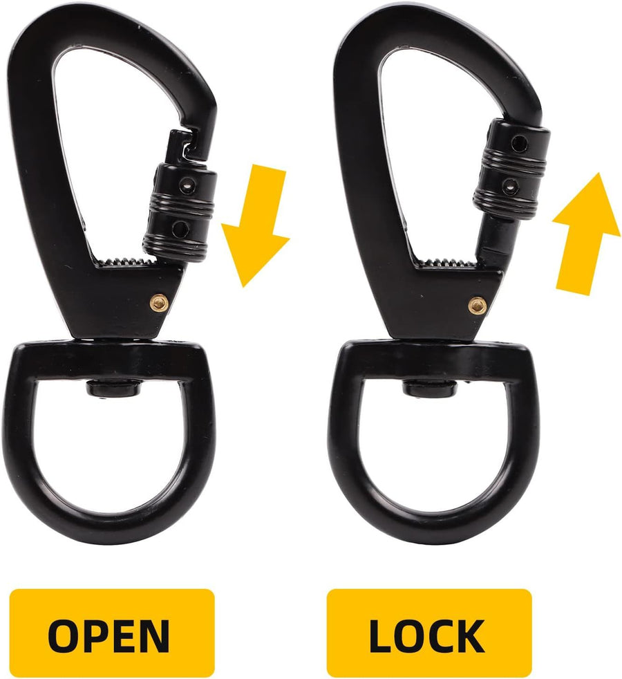Black Strong Key Chain Buckle Locking Small Carabiners for Camping Fishing Daily Use (Black-2pcs)
Durable Buckle
