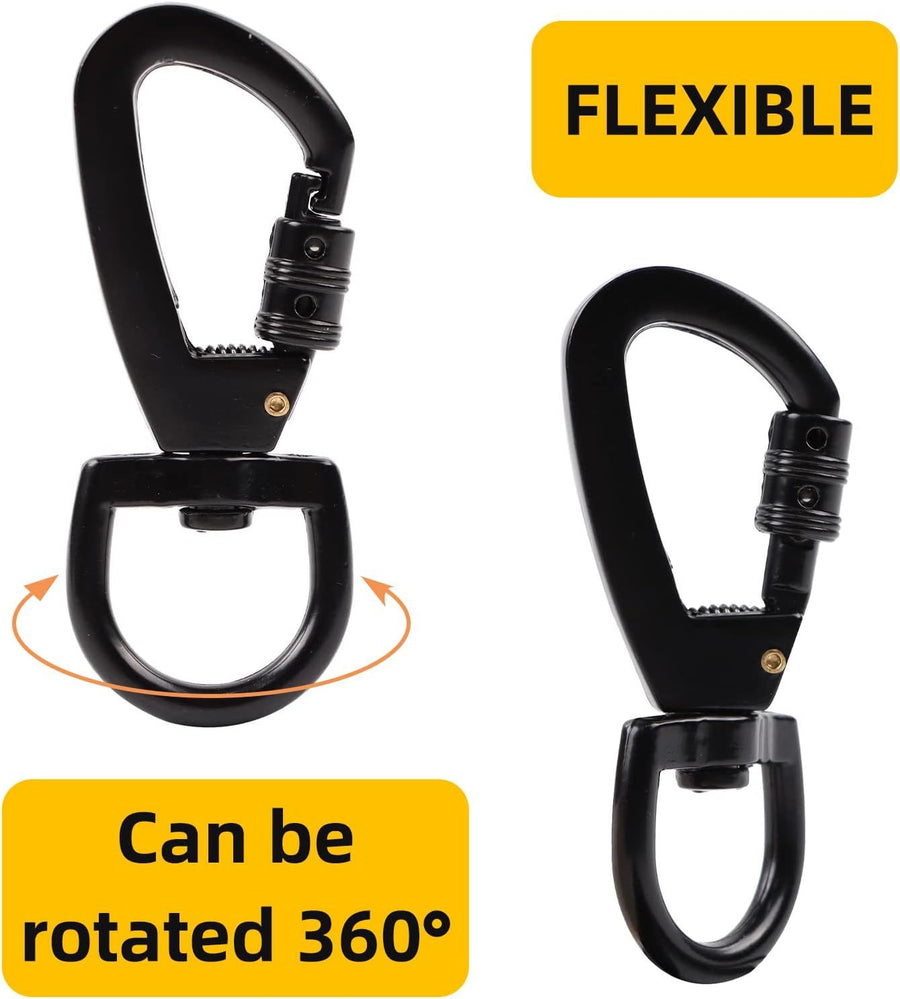 Black Strong Key Chain Buckle Locking Small Carabiners for Camping Fishing Daily Use (Black-2pcs)
Durable Buckle