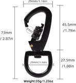 Black Strong Key Chain Buckle Locking Small Carabiners for Camping Fishing Daily Use (Black-2pcs)
Durable Buckle