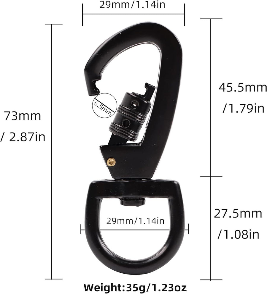 Black Strong Key Chain Buckle Locking Small Carabiners for Camping Fishing Daily Use (Black-2pcs)
Durable Buckle