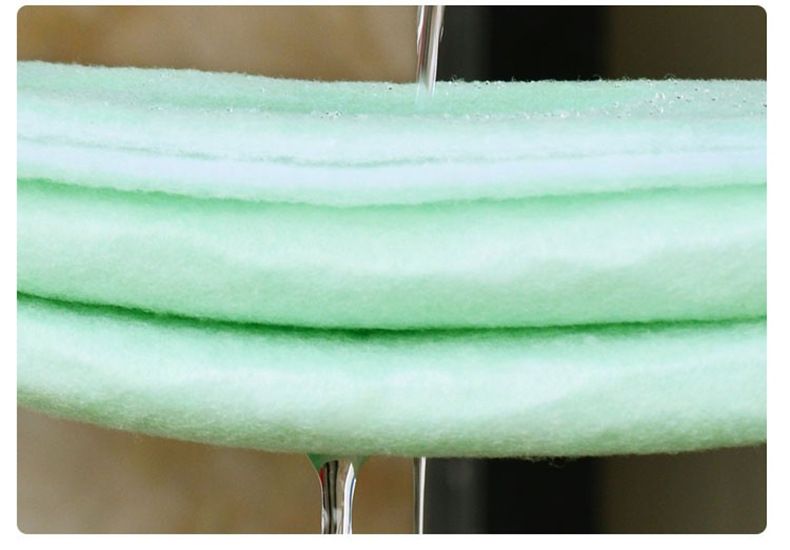 green Aquarium Filter Media Pad Dual Density Bonded Filter Floss Roll Cut to Fit for Fish Tank Canister Filter