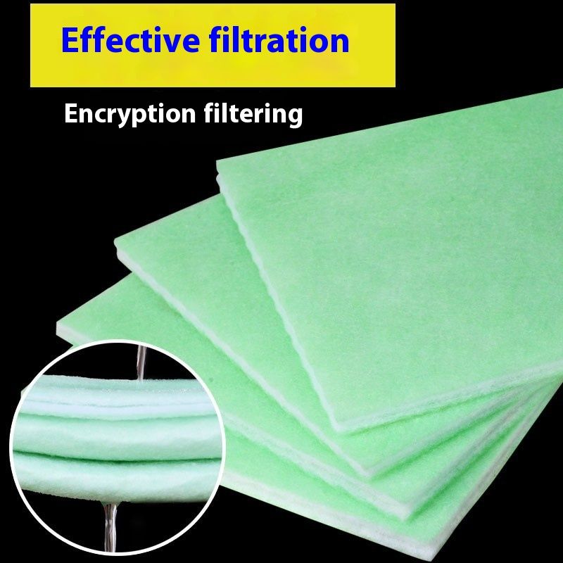 green Aquarium Filter Media Pad Dual Density Bonded Filter Floss Roll Cut to Fit for Fish Tank Canister Filter