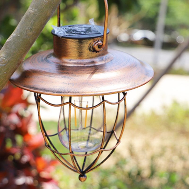 Lawn Lamp Vintage Lantern Hanging Solar Lamp Wall Sconce Vintage Garden Lanterns Bulb Lights Outside Wall Lights Outdoor Solar