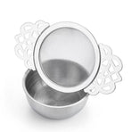 Tea Strainers with Drip Bowls,Loose Leaf Tea Strainers with Double Winged Handles Extra Fine Mesh Tea Infuser Brew Loose Leaf Tea