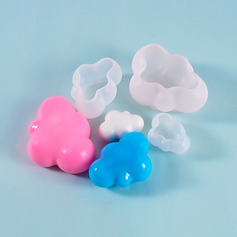 3Pcs/Set 3D Cloud Shape Chocolate Silicone Mold Mousse Ice Cube Mould Pudding Candy Soap Candle Crystal Epoxy Resin Molds