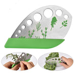 Herb Stripper Tool, 9 Holes Stainless Steel kale Leaf Stripping Zip Tools, Curved Edge Can be Used as a Kitchen Gadgets