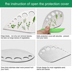 Herb Stripper Tool, 9 Holes Stainless Steel kale Leaf Stripping Zip Tools, Curved Edge Can be Used as a Kitchen Gadgets