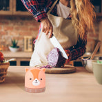 Mechanical Kitchen Timer with Cute Cartoon Rotating Countdown Loud Alarm Timer for Cooking/Reading/do Sports Time(Fox and Pig)