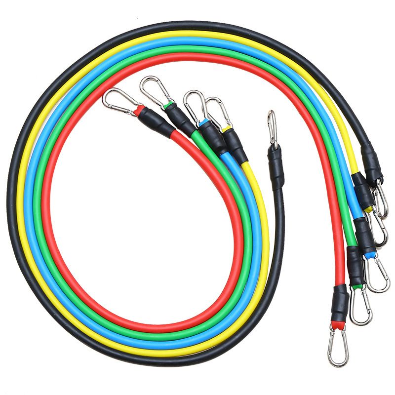 Portable Home Gym Accessories, Resistance Bands Set (11 PCS), Stackable Up to 100 lbs, Exercise with Door Anchor, Handles