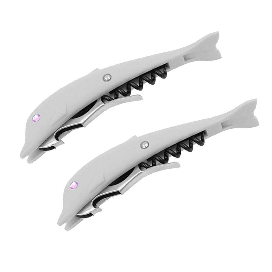 Can Opener Bottles, Beer Bottle Opener Red Wine Bottle Opener Multi-Function Bottle Opener Tool (Dolphin 2pcs)