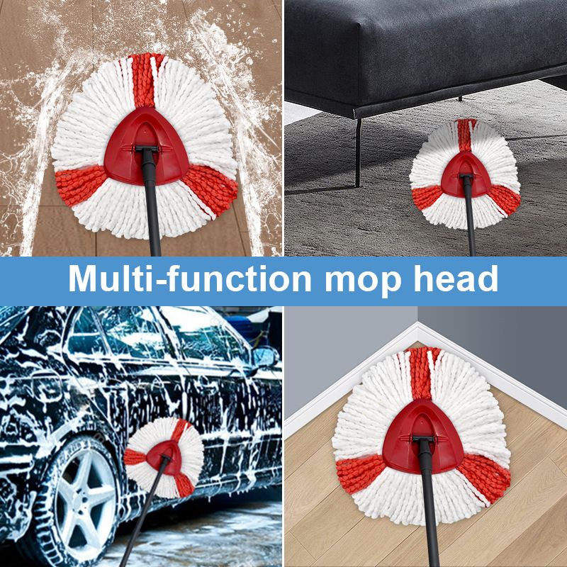 Spin Mop Refills, Triangle Spin Mop Head- Microfiber, Deep Cleaning Machine Washable,  Spin Mop Heads Replacements Microfiber