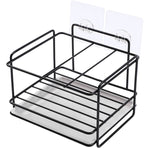 Kitchen Sponge Holder Sink Organiser Dishwashing Liquid Soap Brush Towel Drainer Rack Bathroom Storage