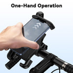 Bike Phone Holder, Handlebar Cell Phone Mount for Bicycle, Motorcycle, Ebike, Electric Scooter, Road Mountain Bike, Smartphone