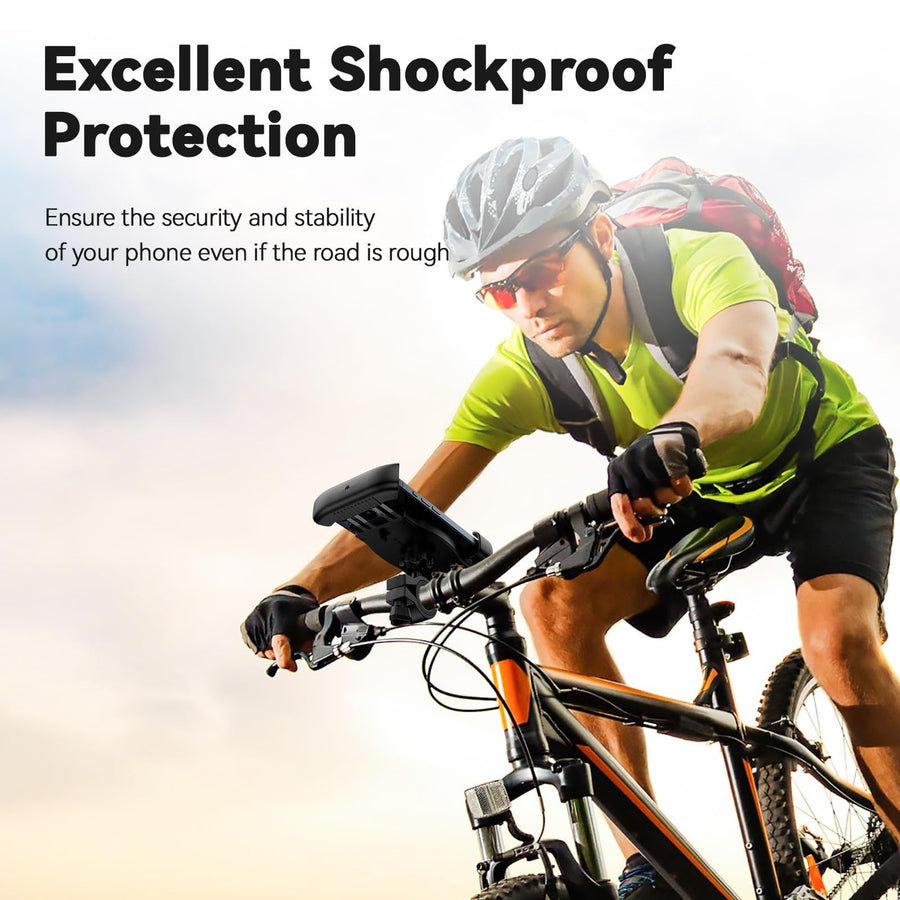 Bike Phone Holder, Handlebar Cell Phone Mount for Bicycle, Motorcycle, Ebike, Electric Scooter, Road Mountain Bike, Smartphone