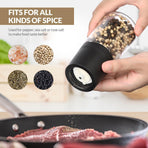 Salt Grinder Salt & Pepper Grinder Refillable Coarseness Adjustable Pepper Mill Shaker with Glass Body for Home,Kitchen