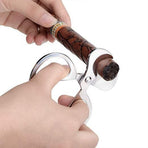 Portable Cigar Scissors, Stainless Steel Guillotine DoubleStraight Cut Scissors Suitable for different Sizes of Cigar Accessories