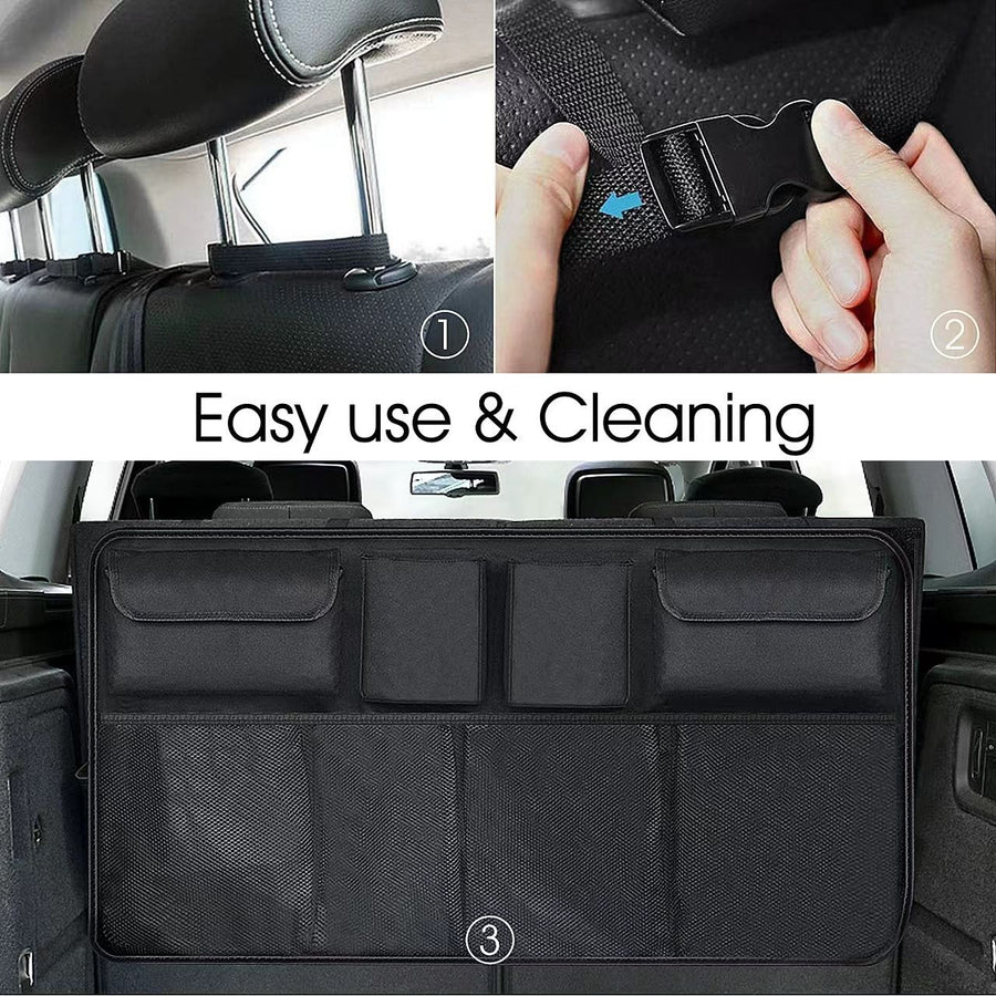 Car Trunk Organizer, Backseat Hanging Organizer with Large Storage Bag Super Capacity -Trunk Organizer