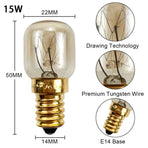 220V E14 300 Degree High Temperature Resistant Microwave Oven Bulb Cooker Lamp High Temperature Lighting Bulb-4pcs