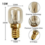 220V E14 300 Degree High Temperature Resistant Microwave Oven Bulb Cooker Lamp High Temperature Lighting Bulb-4pcs