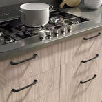 Matte Black Handle Modern Style Zinc Alloy Handle Stainless Steel Drawer Handle Kitchen Bedroom Bookcase Dressing