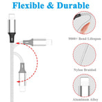 Multi USB charging cable suitable for most mobile phones and tablets, aluminum nylon three in one universal multi charging cable