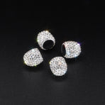 Valve Caps, 4 Pack Handmade Crystal Rhinestone Tire Caps, Attractive Dustproof Accessories for Car (White)