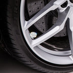 Valve Caps, 4 Pack Handmade Crystal Rhinestone Tire Caps, Attractive Dustproof Accessories for Car (White)