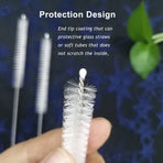 Pipe Cleaners, Extra Long Straw Brush for Sippy Cup, Water Bottle and Tubes, Drinking Straw Cleaning Brush Set 10 Pack