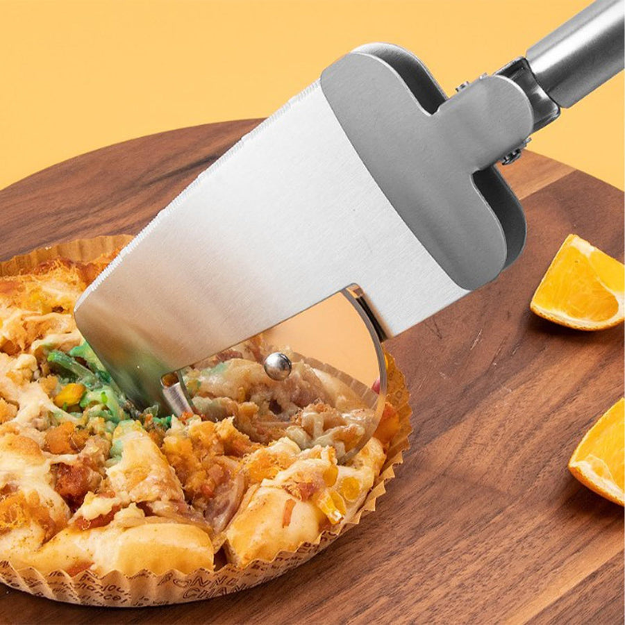 Stainless Steel 3-in-1 Pizza Cutter, Multi-function Cutter, Sandwich Skiving Machine, Rust Resistant, Comfort Handle, Thumb Guard