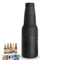 3 in 1 Beer Bottle and Can Cooler, Vacuum Insulated Double Walled Stainless Steel Cooler with Beer Opener (Black)