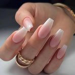 Gradient Long Pure Desire Fairy Wear Manicure White