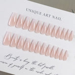 Gradient Long Pure Desire Fairy Wear Manicure White