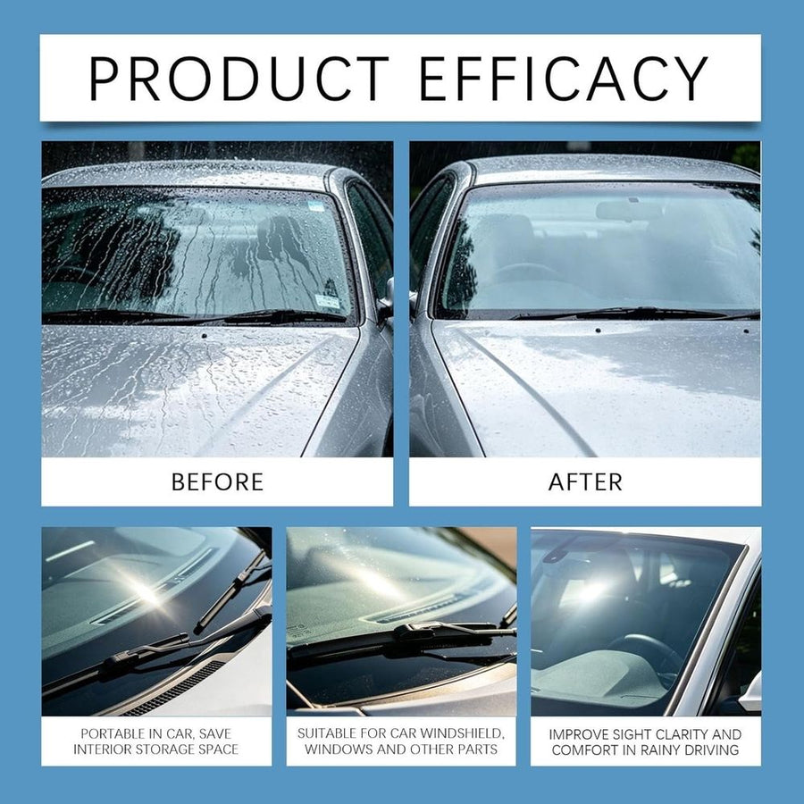 Windshield Rain Repellent Spray, 100ML Hydrophobic Glass Water Repellent Spray, For Auto Windshields, Mirrors, And Windows, Multi-Surface Waterproof Cleaner