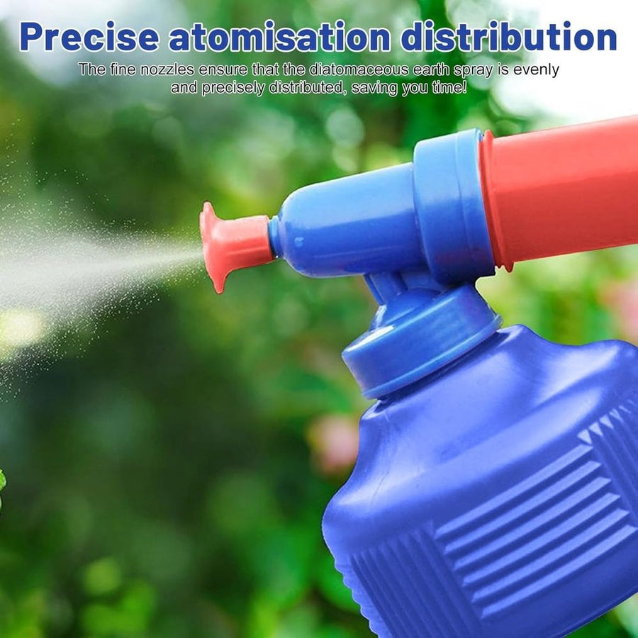 Large Hand Pump Diatomaceous Earth Atomizer | Garden & Poultry Powder Dispenser | Dry Diatomite Sprayer for Fleas, Bed Bugs & Cockroaches