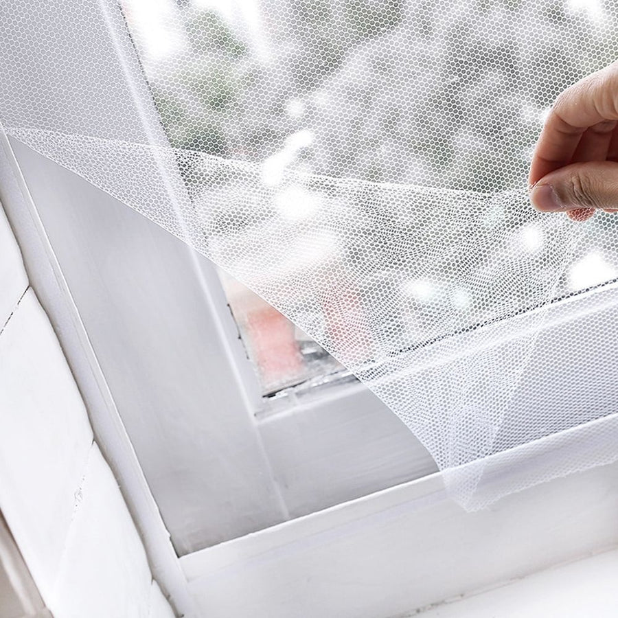 DIY Adjustable Window Screen Mesh Nylon Insect Bug Screen for House Windows Sliding Casement Windows - Cut to Size Replacement Screen Roll for Home Kitchen Bathroom Ventilation Airflow