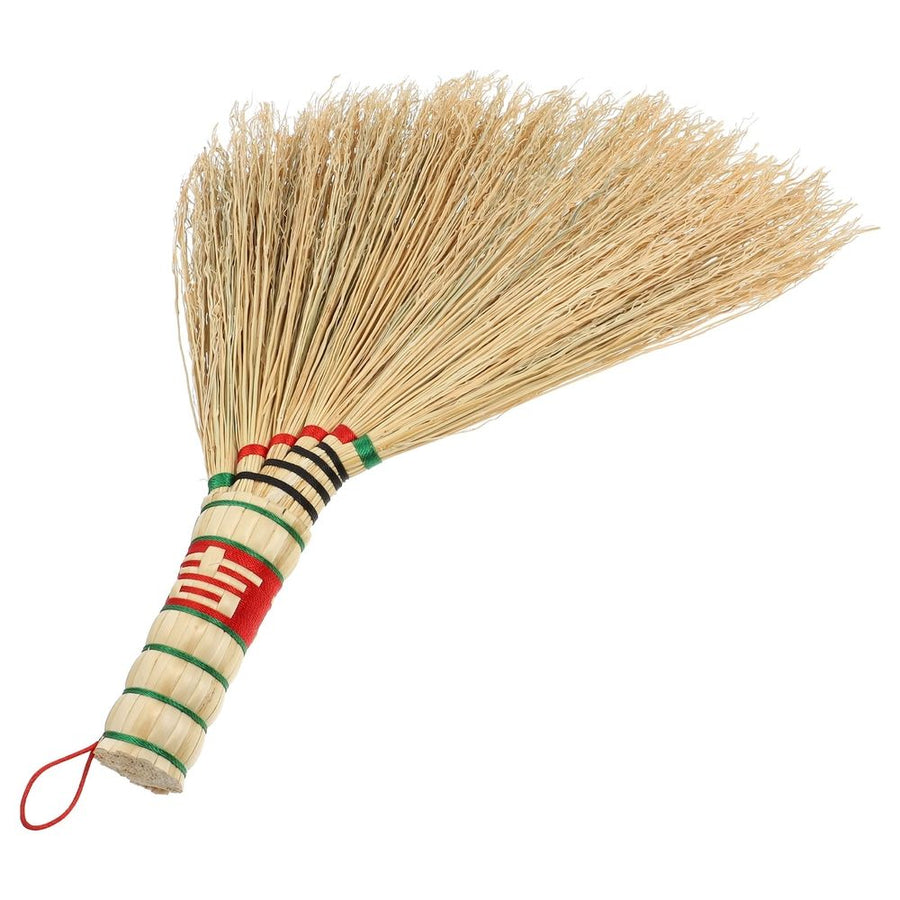 Compact Hand Broom in Light Yellow, Sorghum Bristles, Perfect for Desk Cleaning and Small Spaces